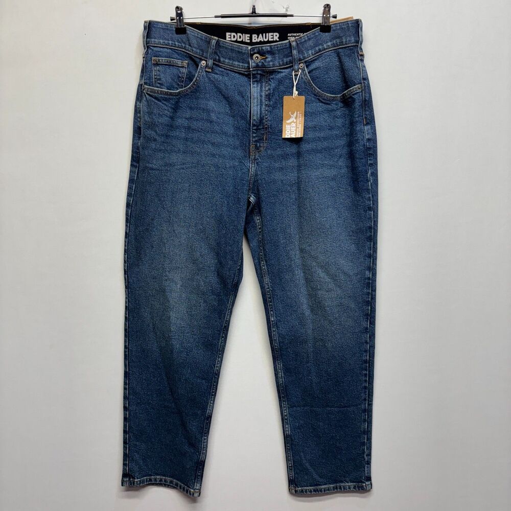 NWT Eddie Bauer Women 18W Authentic Voyager High Rise Straight Jeans FA24 D113 4